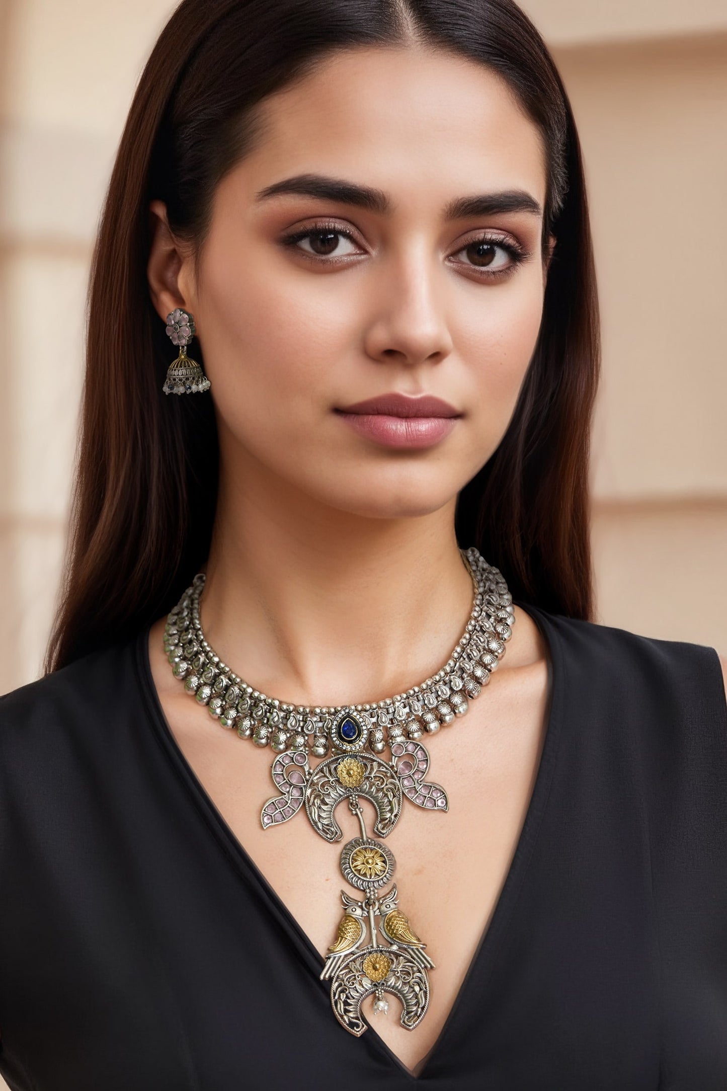 Antique Finish Necklace Set 