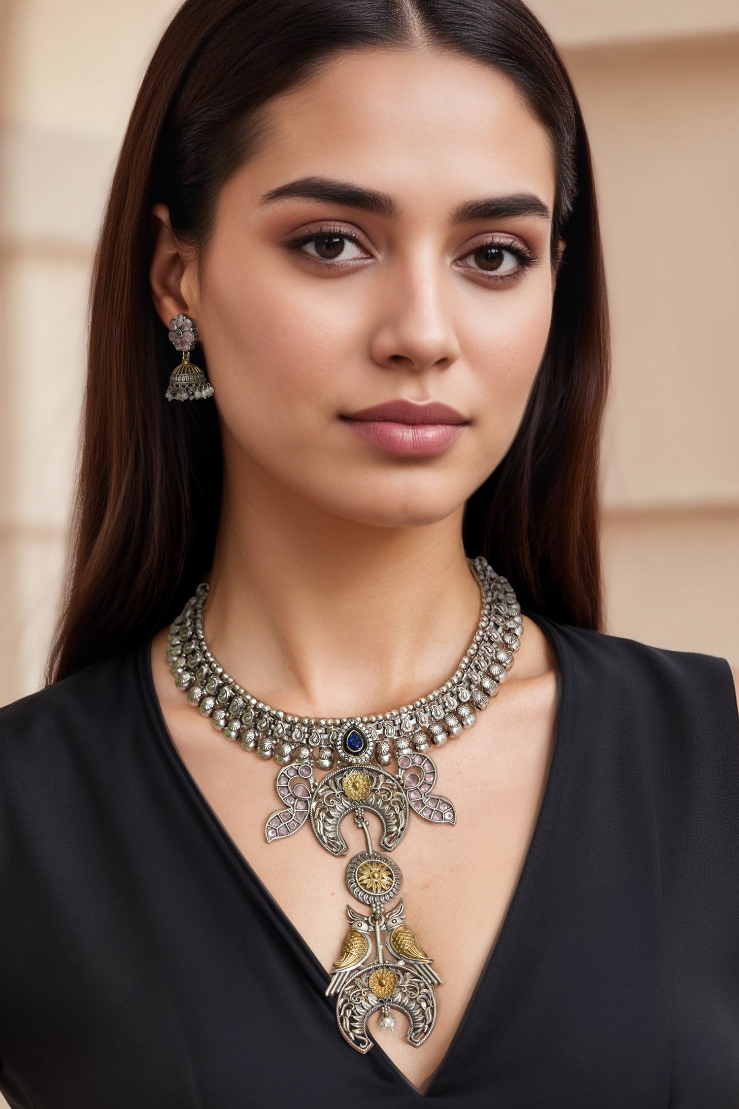 Antique Finish Necklace Set 