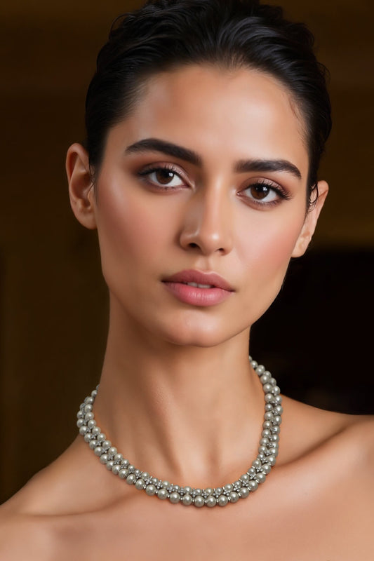 White Shell Pearl Necklace 