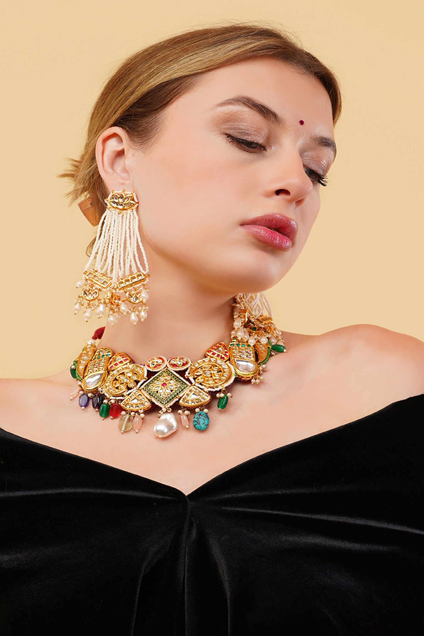 Sunehri Khwab Drop Earrings 