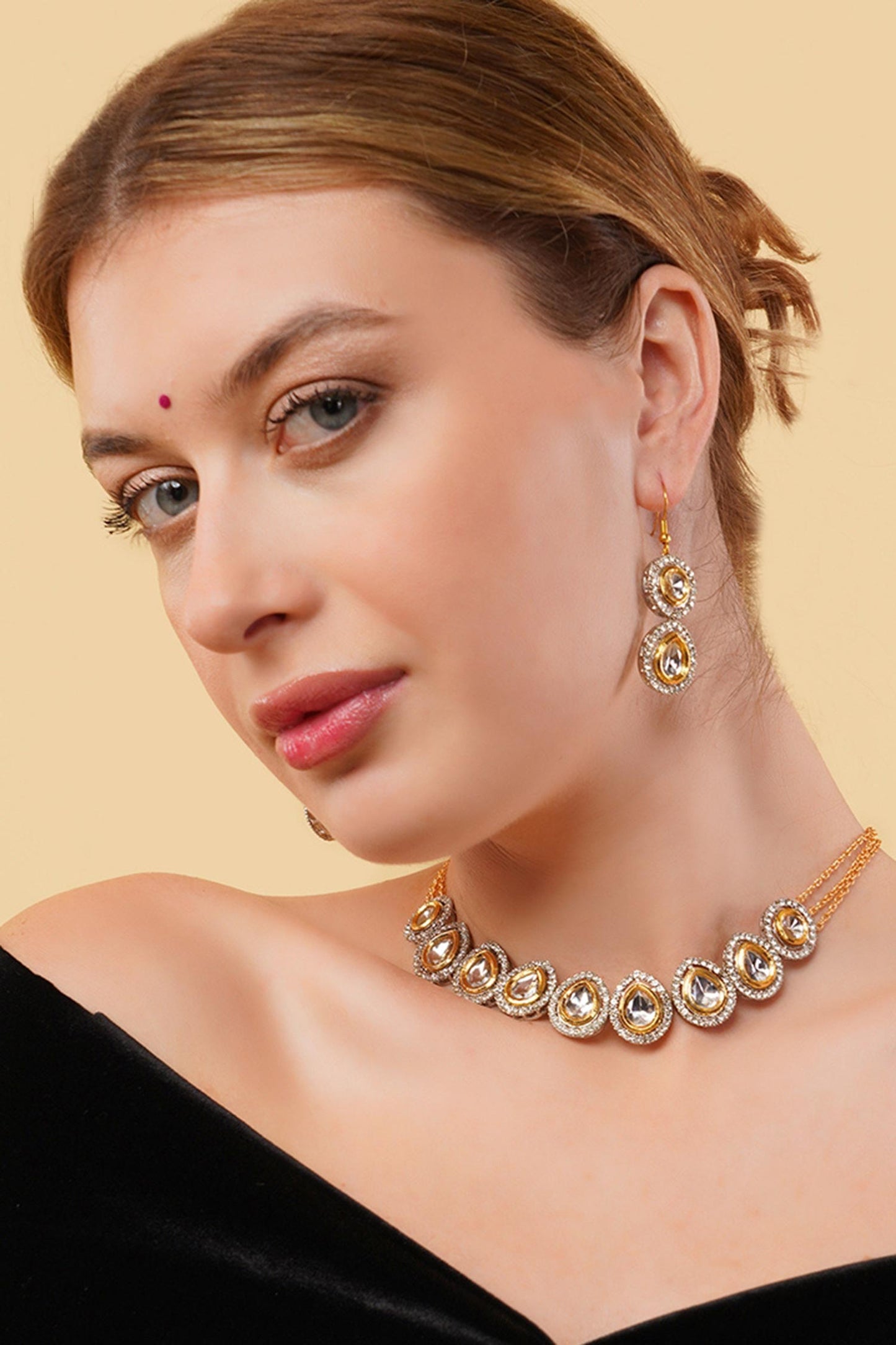 Sona Sa Asar Necklace with Earring 