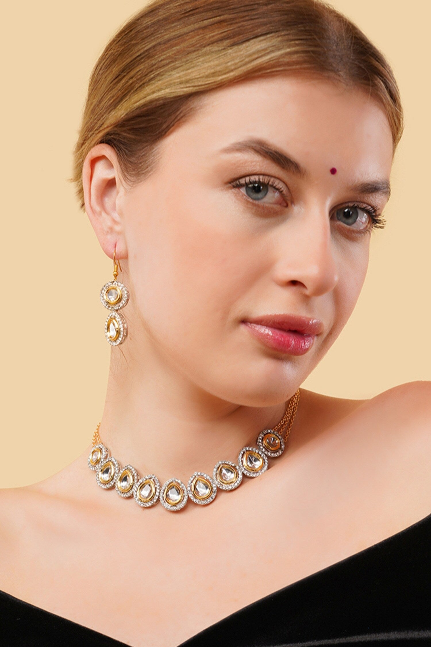 Sona Sa Asar Necklace with Earring 
