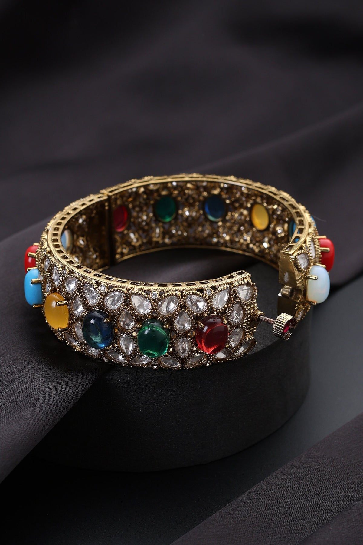 Multicolour Polki Kada 