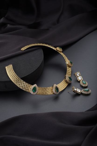 Emerald Hasli Necklace Set 