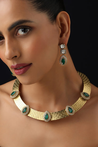 Emerald Hasli Necklace Set 