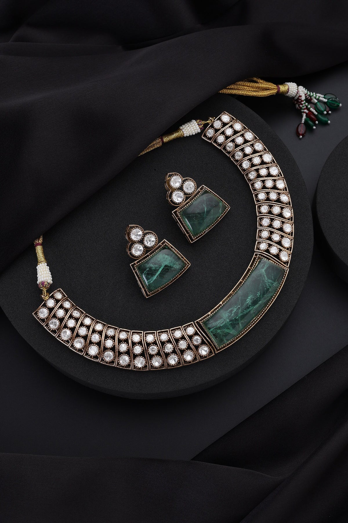 Mint Polki Hasli Necklace Set 