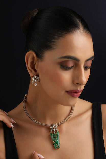 Emerald Hasli Necklace Set 