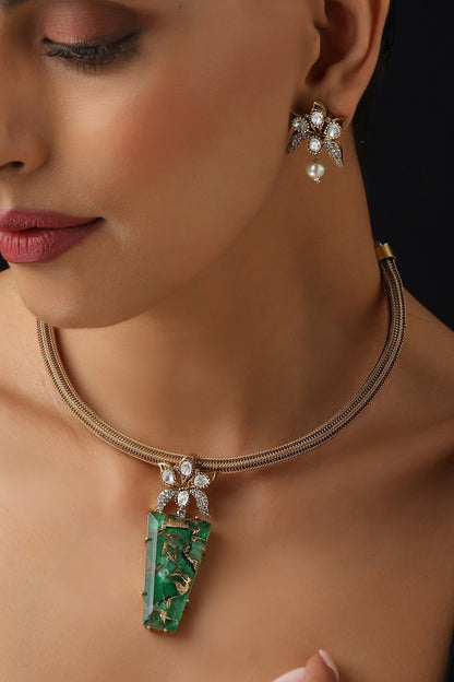 Emerald Hasli Necklace Set 