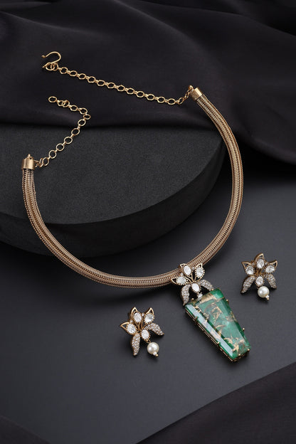 Emerald Hasli Necklace Set 