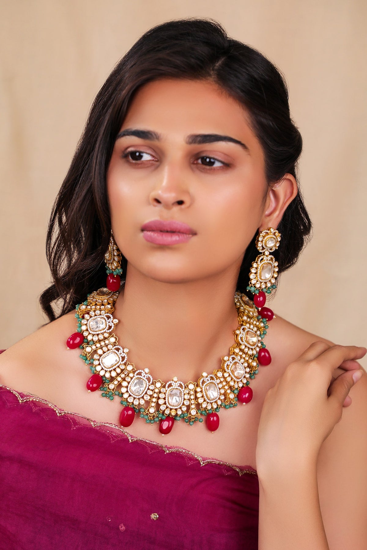 Moissanite Necklace Set 