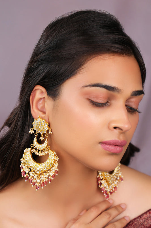 Moissanite Stone Embellished Earrings 
