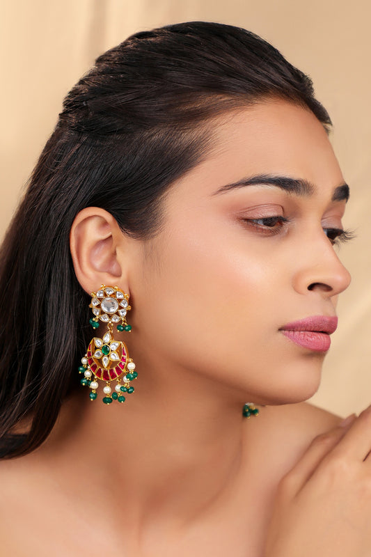 Traditioal Yet Royal Indian Style Earings 