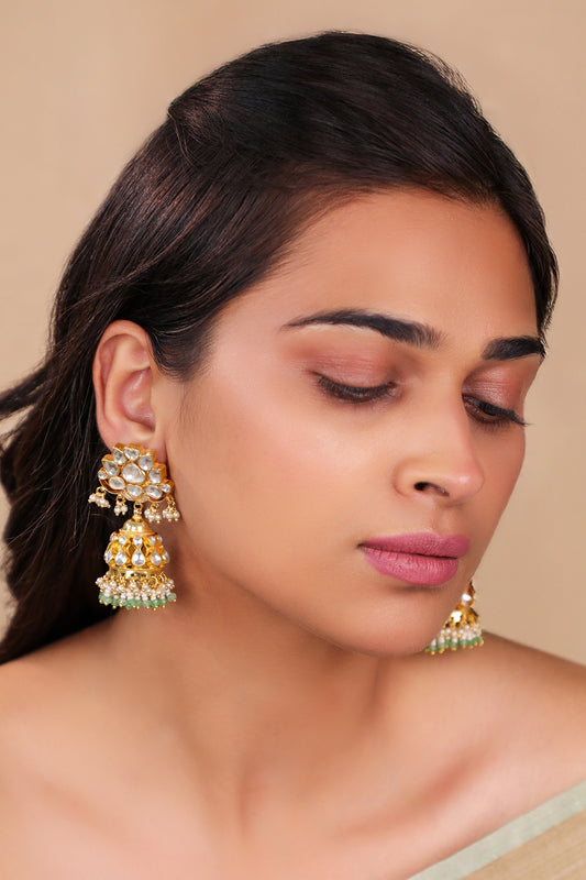 Jadau Jhumki Earrings 