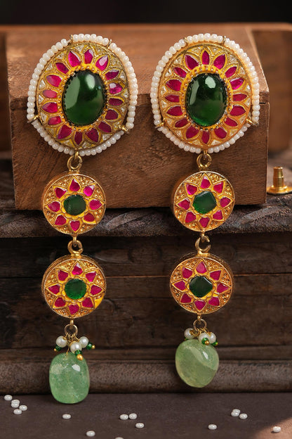 Long Oval Shape Earrings 