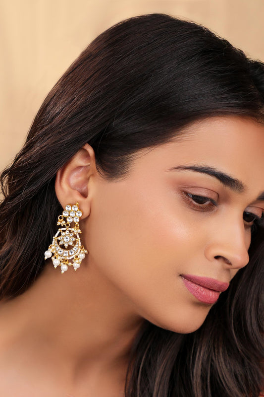 Minimalistic Chandbali Jaday Earings 