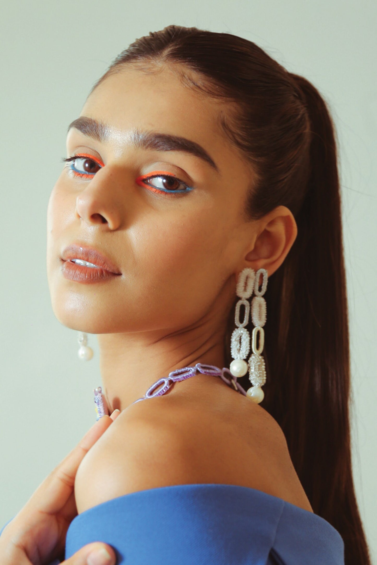 Glow Up Long Pearl Drop Earrings 