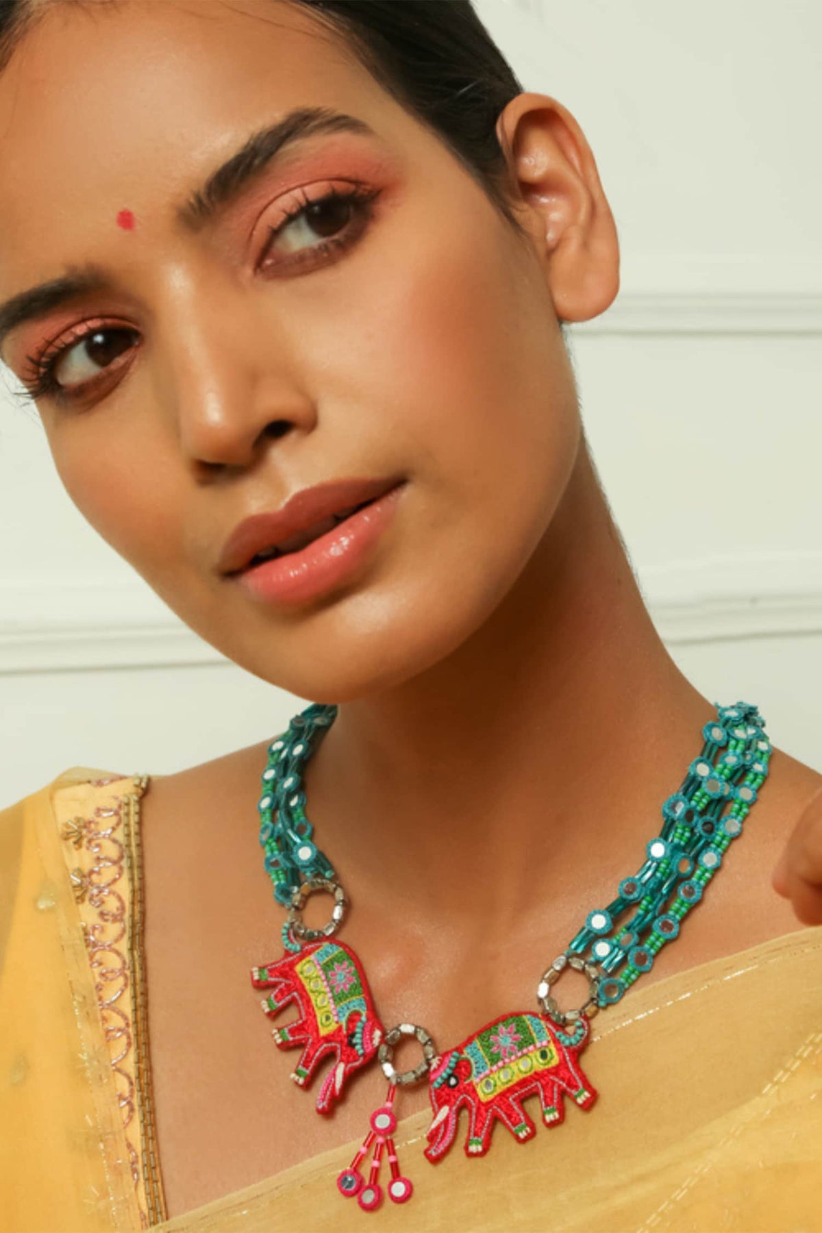 Multi Color Haathi Mere Saathi Necklace 