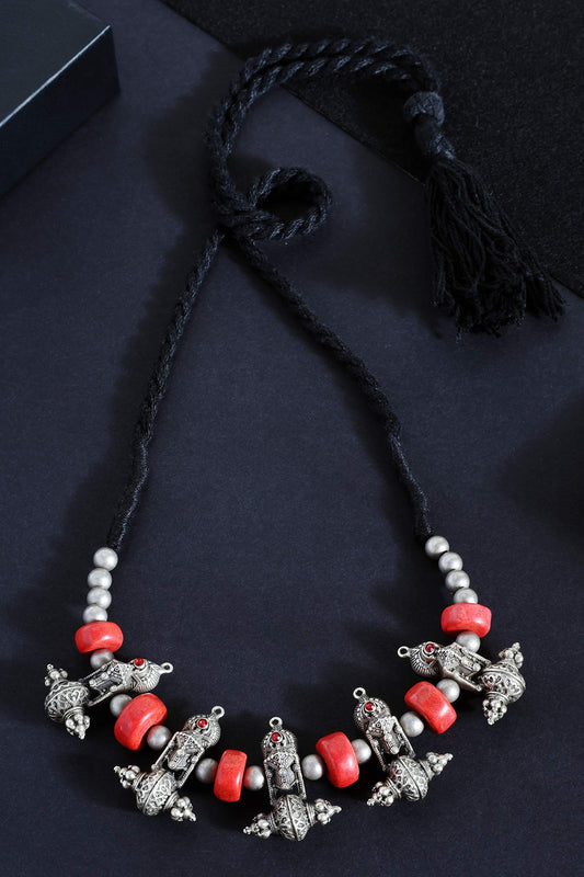 Coral Tribal Necklace 