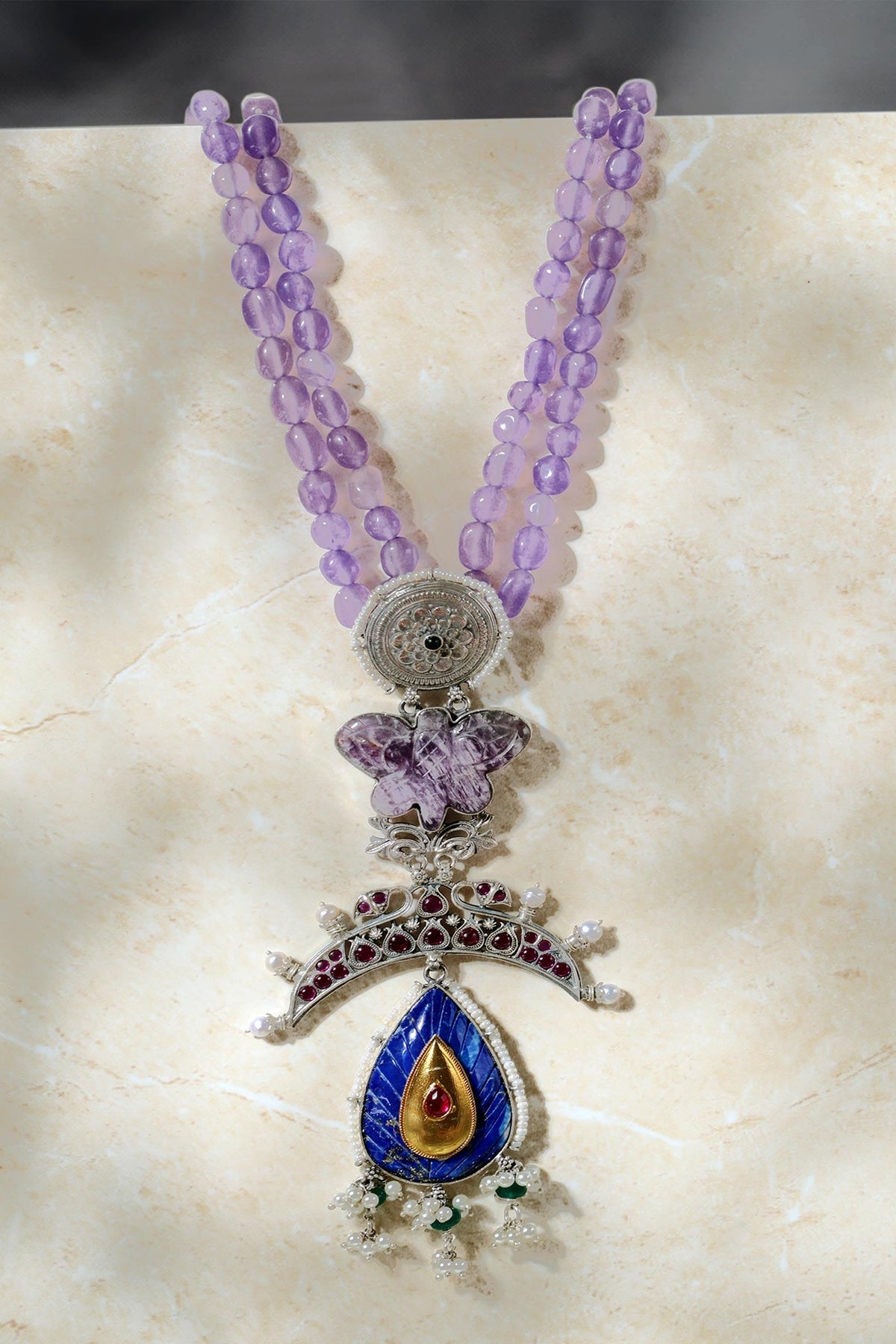 Lapis Kempstone Pendant Necklace 