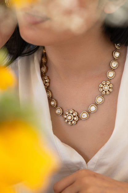 Floral Polki Necklace 