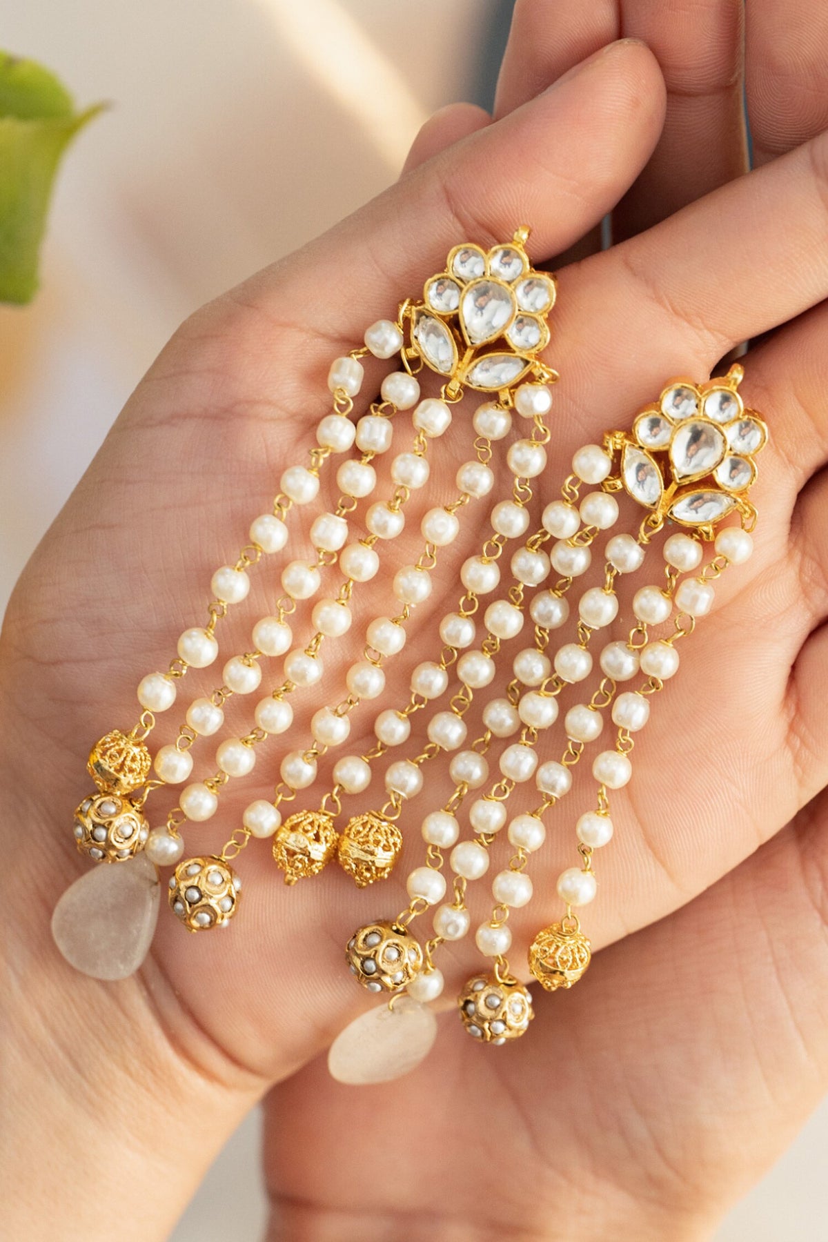 Floral Kundan Earrings 
