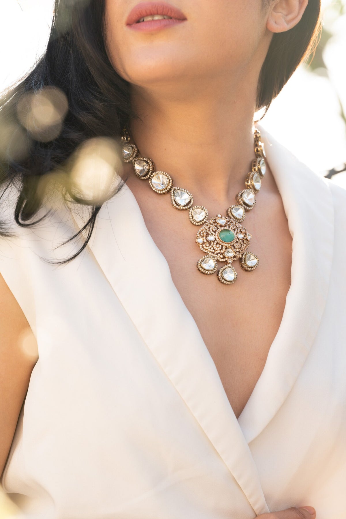 Mint Polki Necklace 