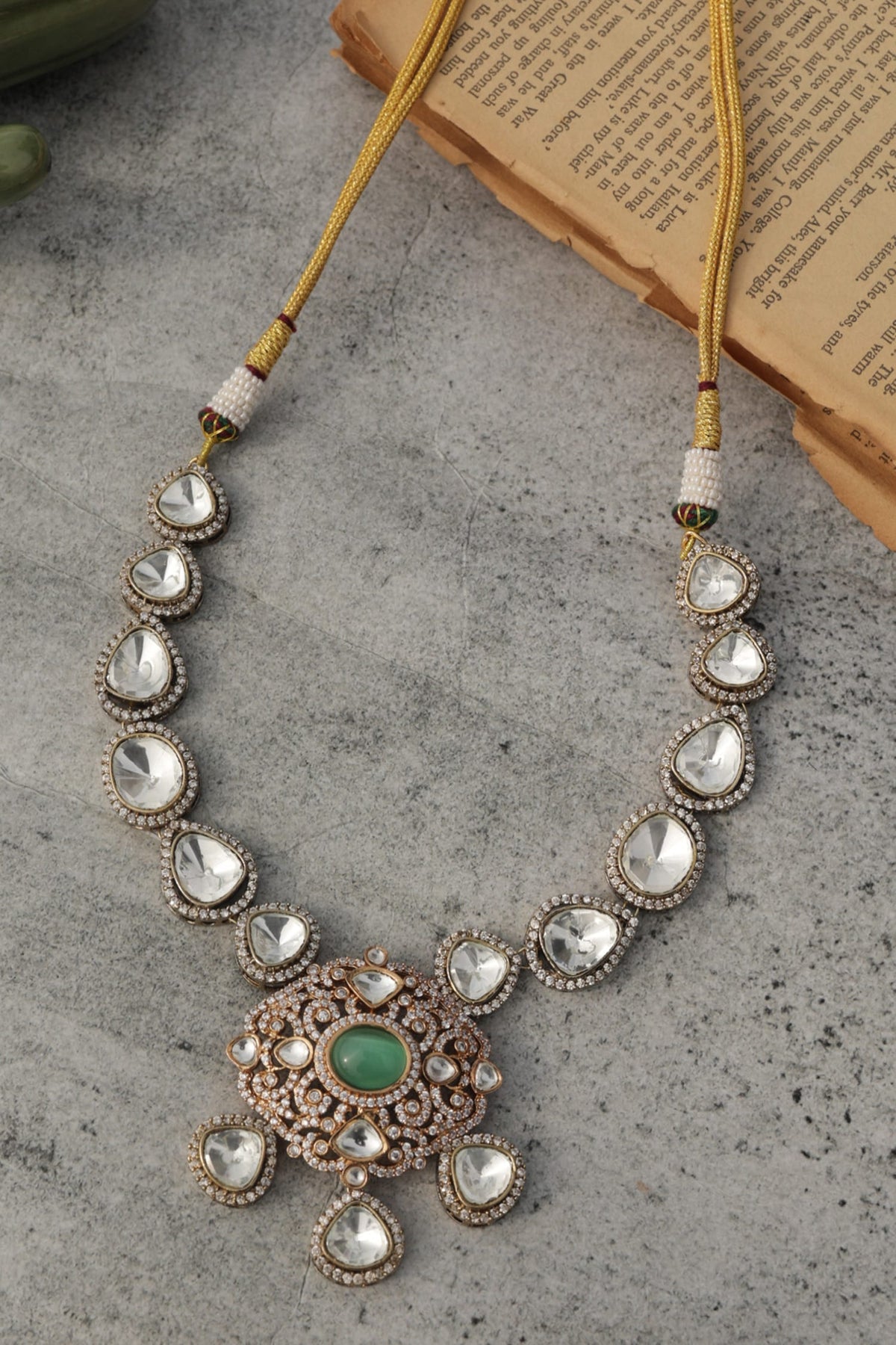 Mint Polki Necklace 