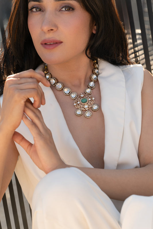 Mint Polki Necklace 