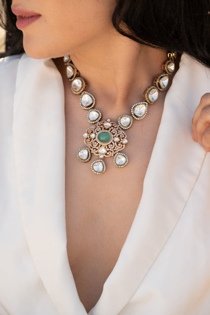 Mint Polki Necklace 