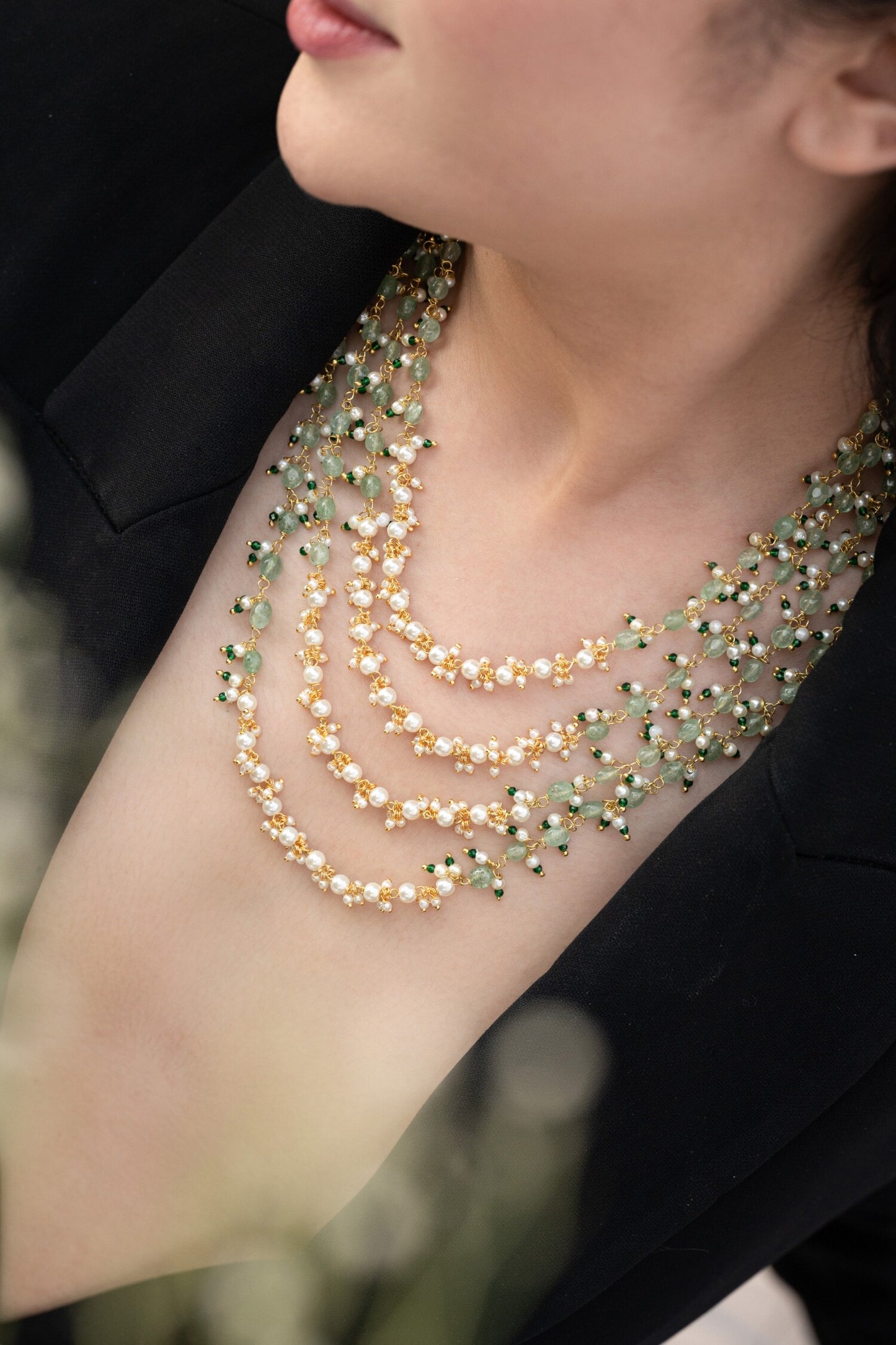 Mint Layered Necklace 