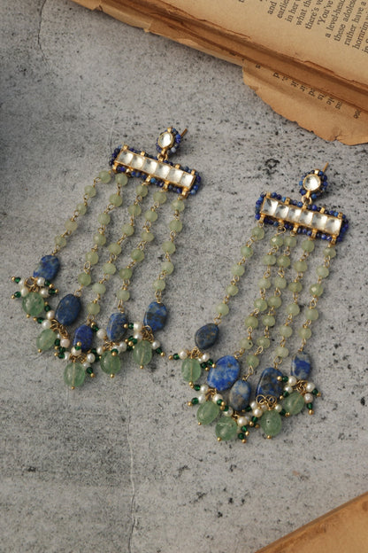 Mint Kundan Earrings 