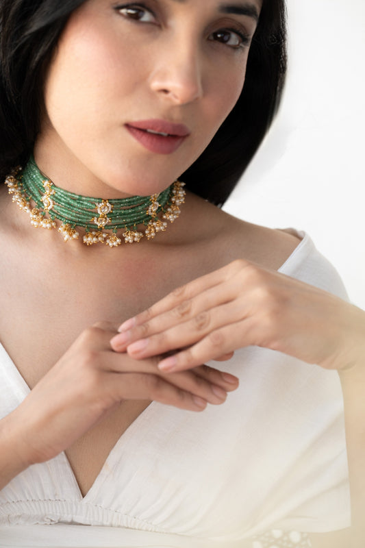 Green Kundan Necklace 