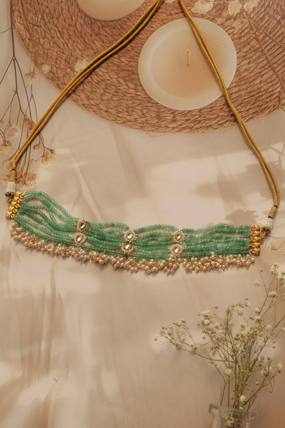 Green Kundan Necklace 