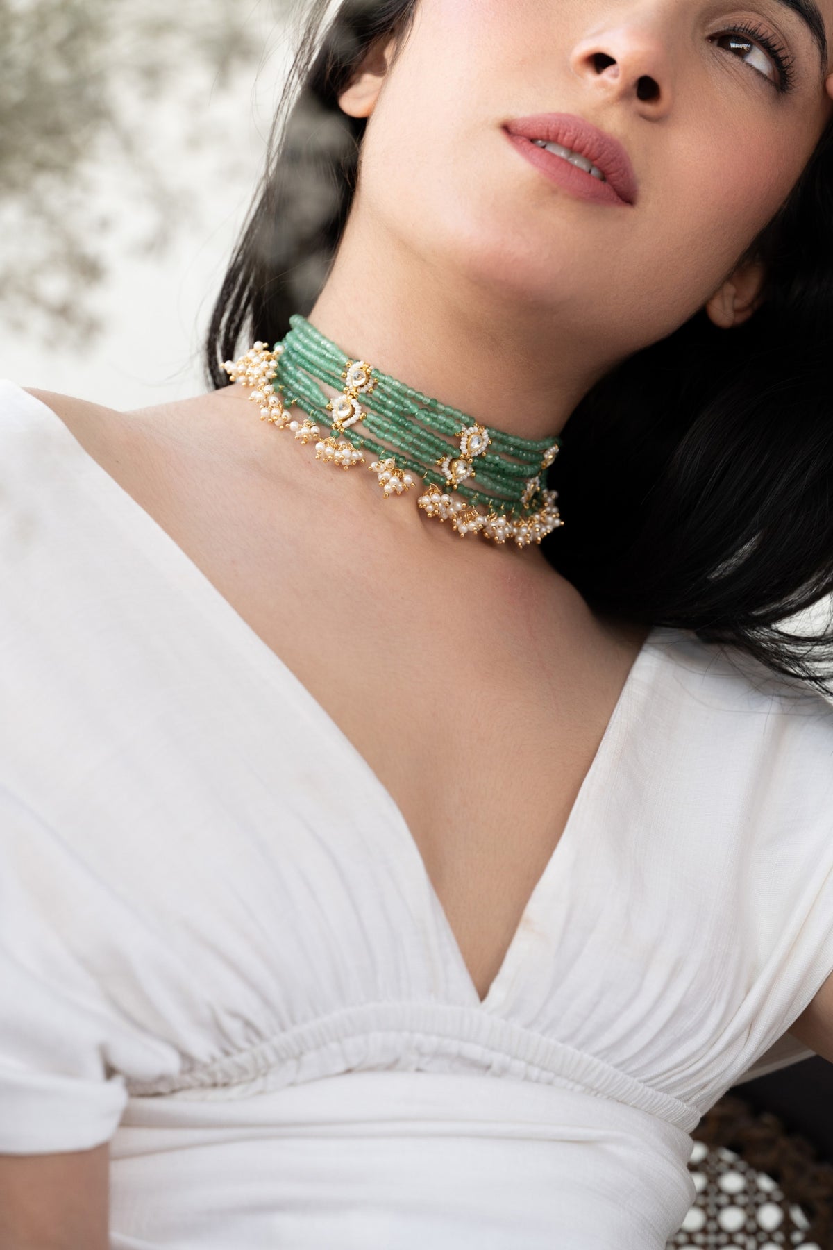 Green Kundan Necklace 