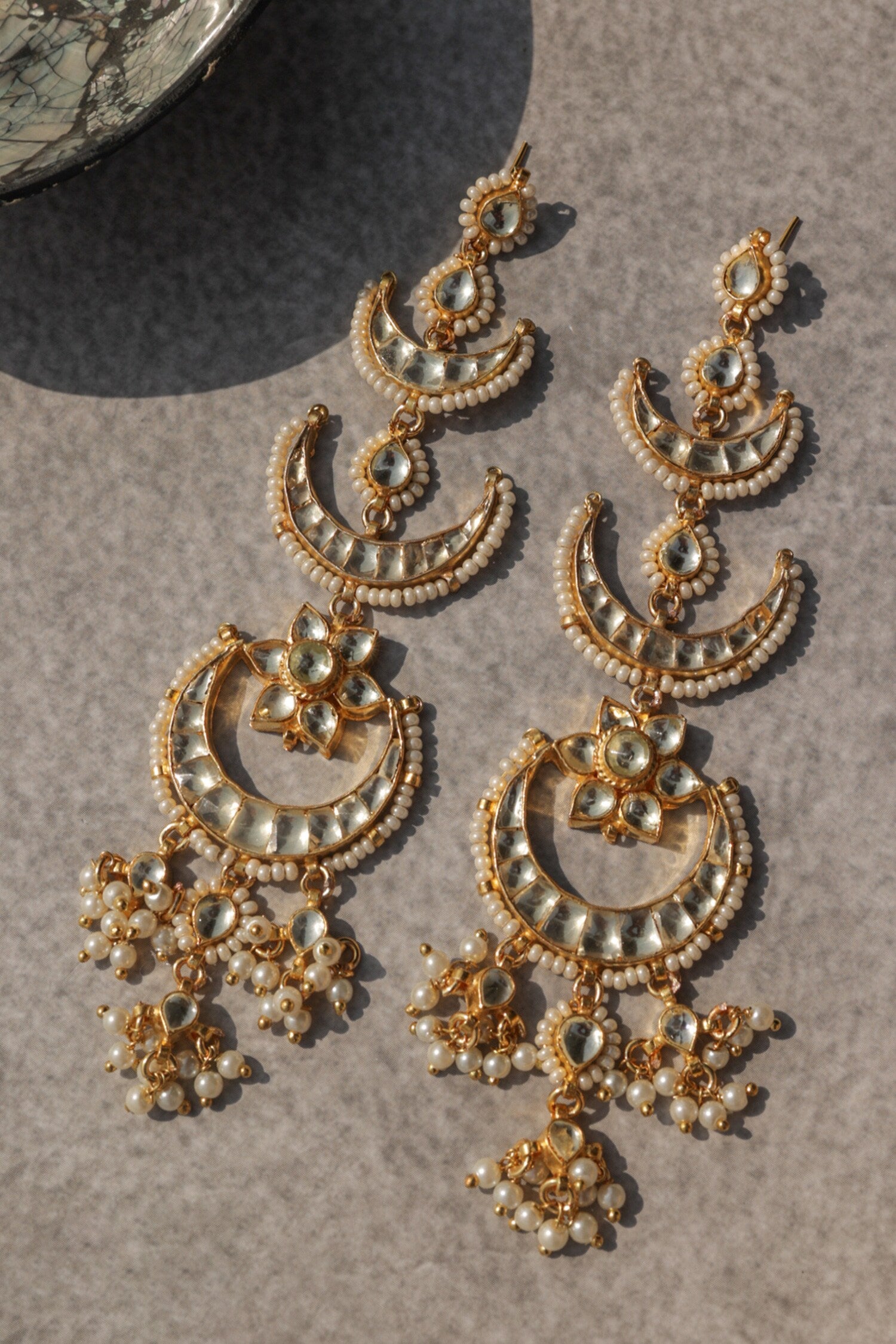 Kundan Embellished Chandbalis 