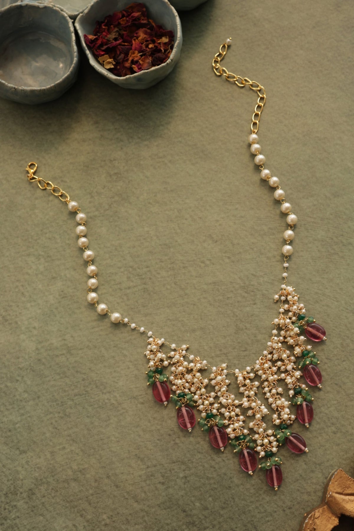 Pink & Pearls Necklace 