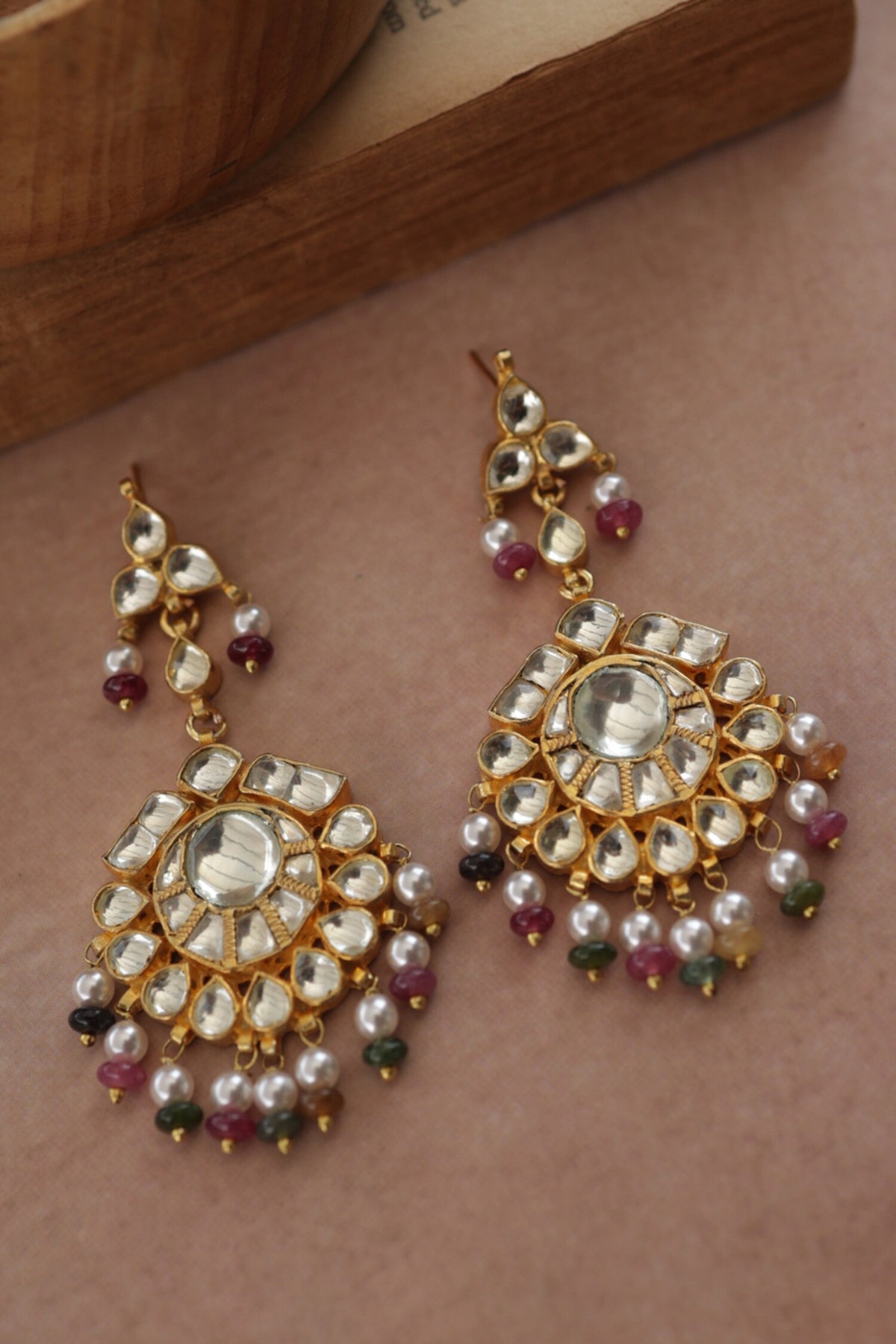 Multicolored Kundan Earrings 