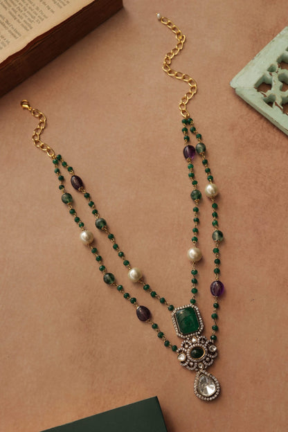 Green Polki Necklace 