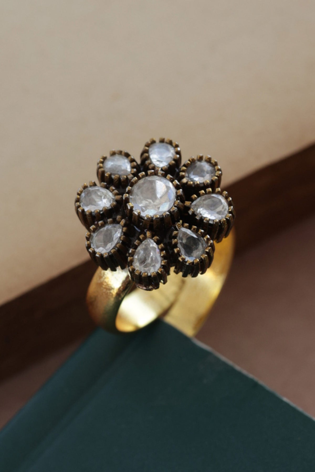 Floral Polki Ring 