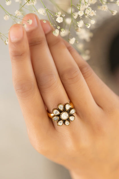 Floral Polki Ring 