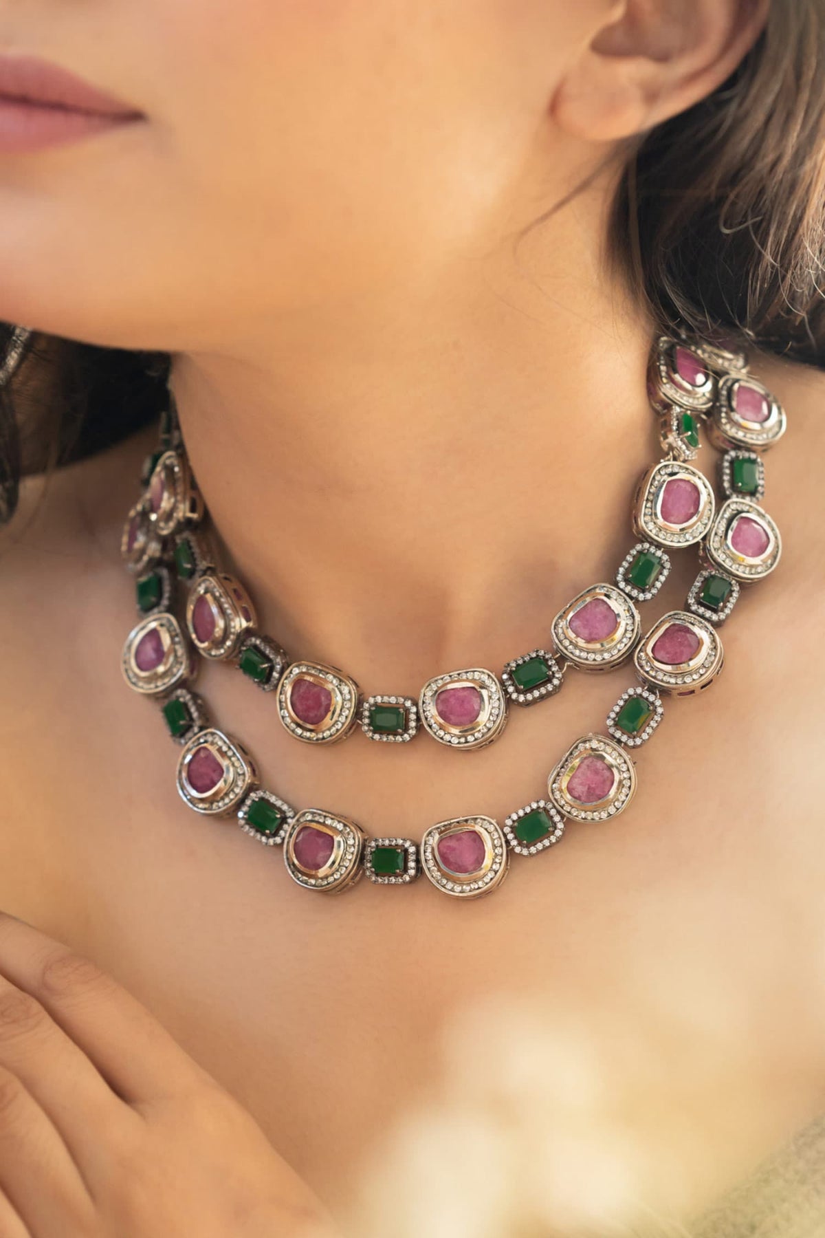 Purple Necklace Set 