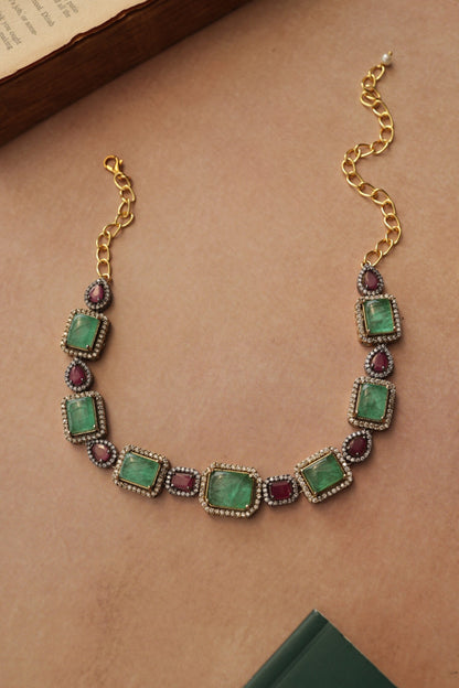 Cubic Zirconia Embellished Choker 