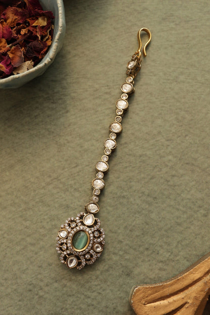 Mint Polki Maangtikka 