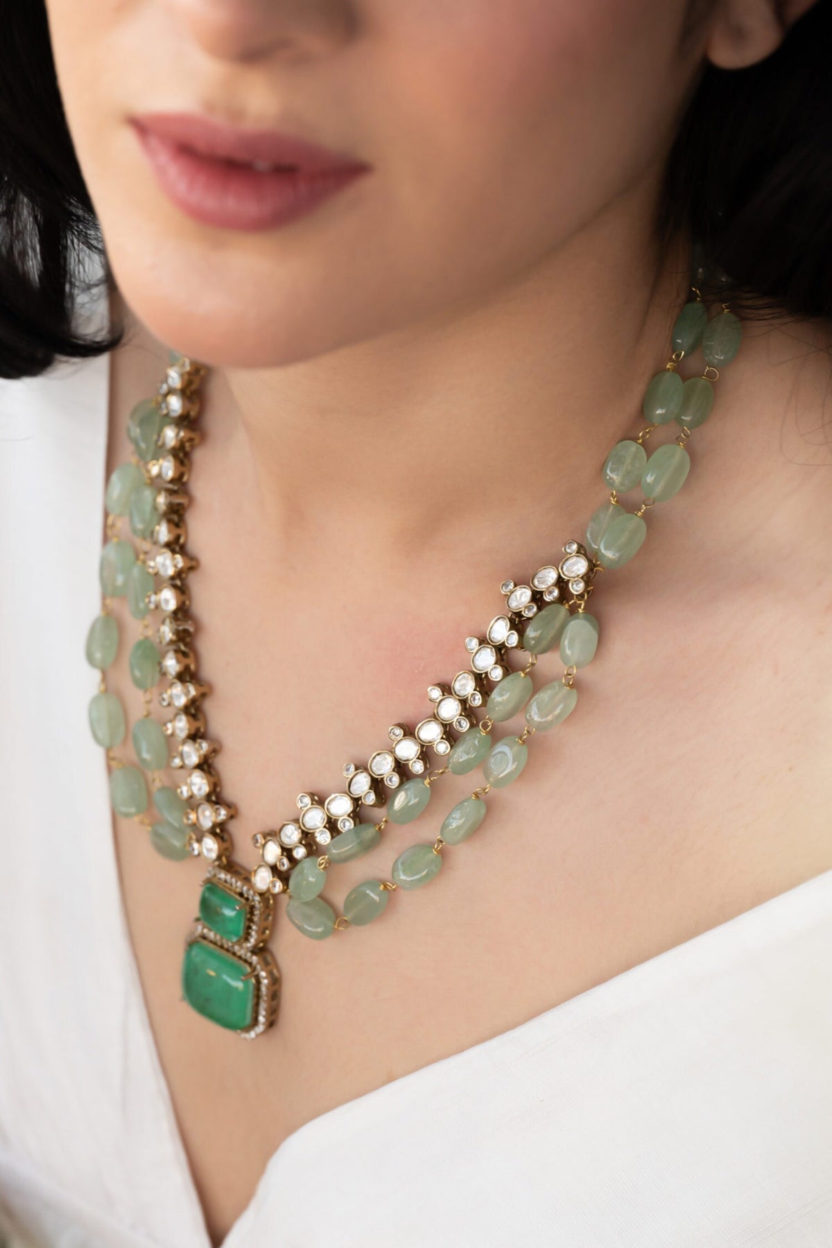Mint Polki  Necklace 