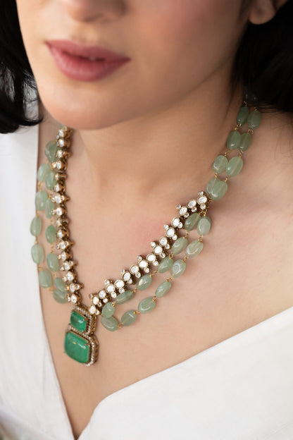 Mint Polki  Necklace 