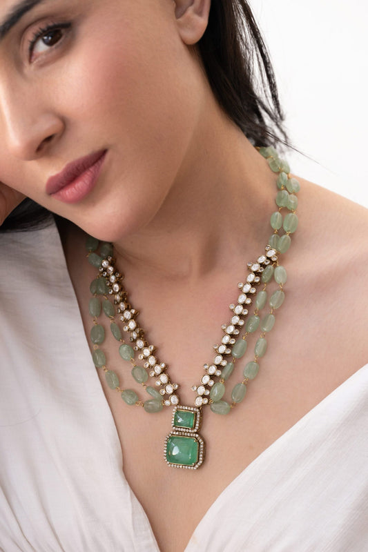 Mint Polki  Necklace 