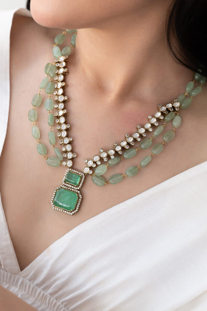 Mint Polki  Necklace 