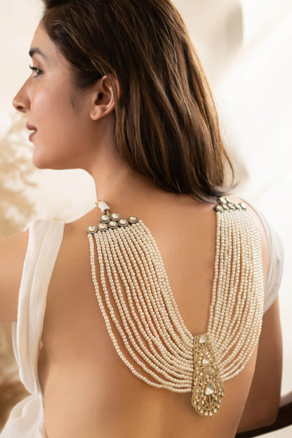 Polki And Pearl Necklace 