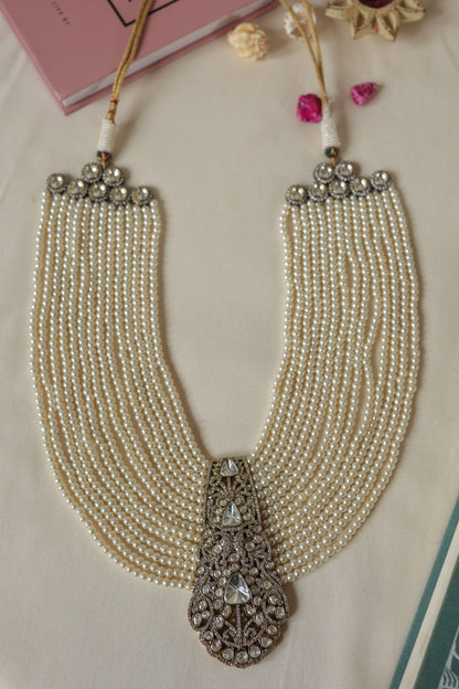 Polki And Pearl Necklace 