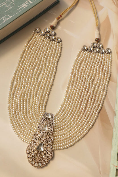 Polki And Pearl Necklace 